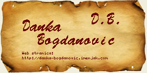 Danka Bogdanović vizit kartica